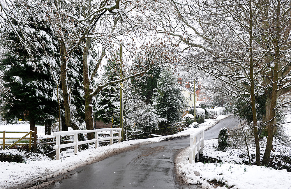 Winter Newbridge in the Snow